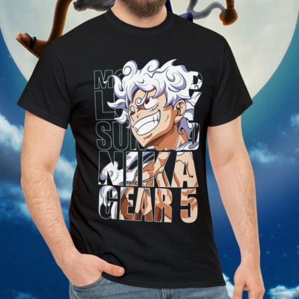 One Piece Shirt, Luffy Gear 5 Status, Anime Clothing, 100% Premium Cotton, Great